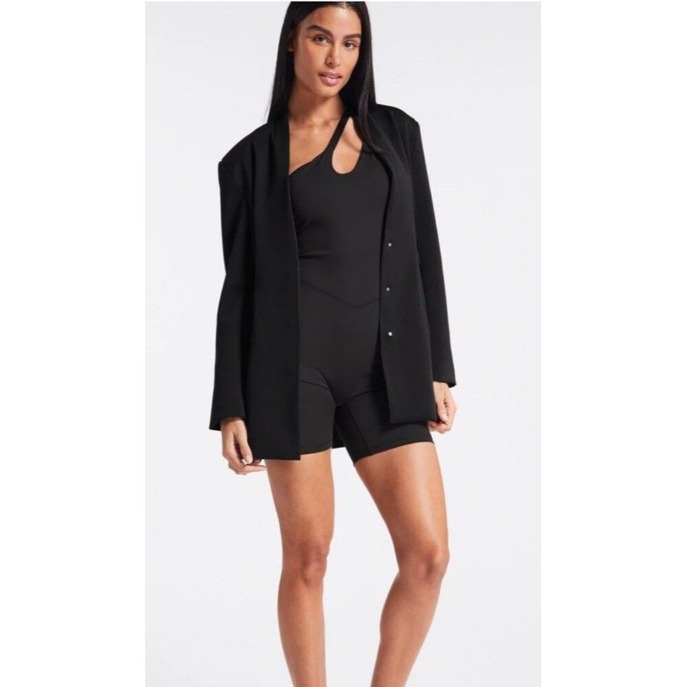 Bandier Sport Logo Jacket Blazer Size XS - Black MSRP $298 - Picture 3 of 7